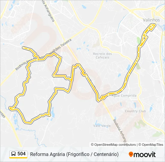 504 Bus Line Map