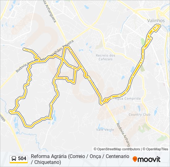 Mapa de 504 de autobús