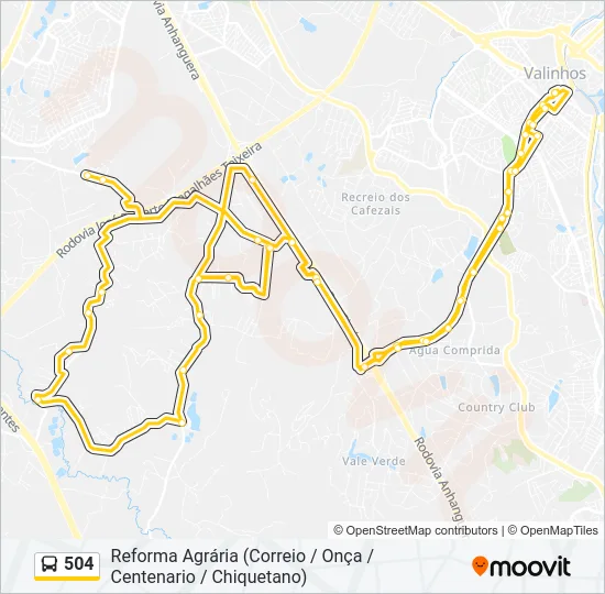 504 Bus Line Map