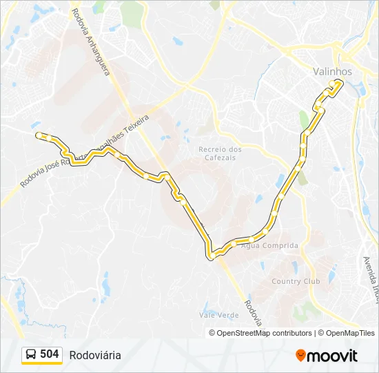 504 Bus Line Map