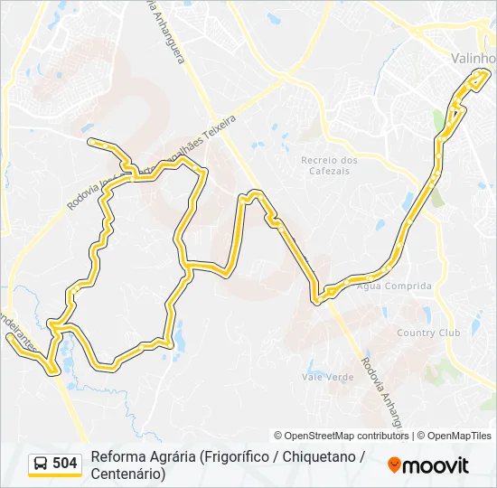 504 Bus Line Map