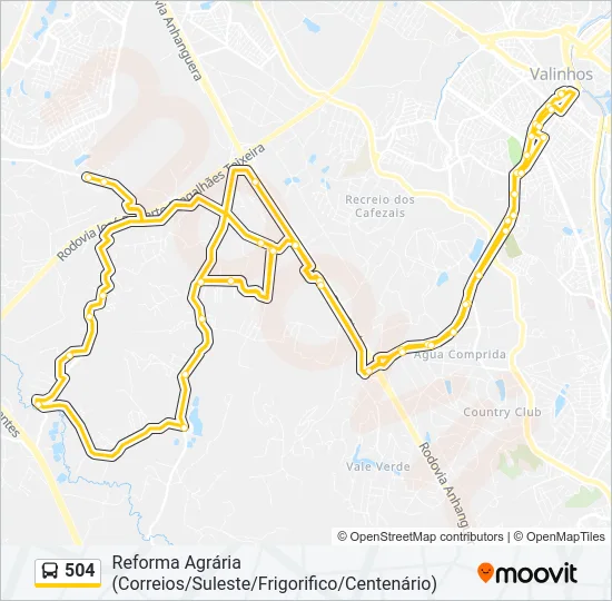 504 Bus Line Map