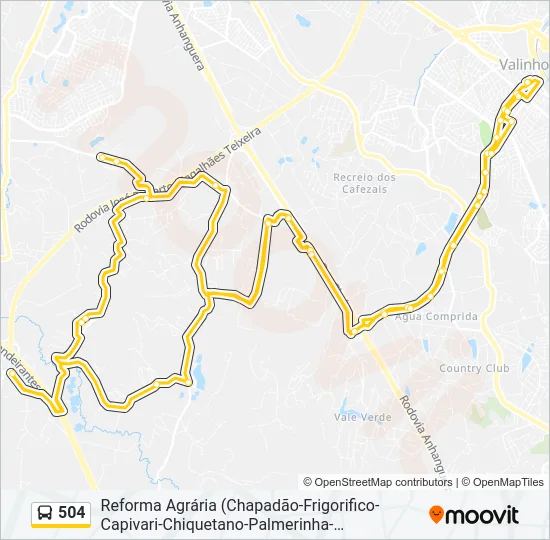 504 Bus Line Map
