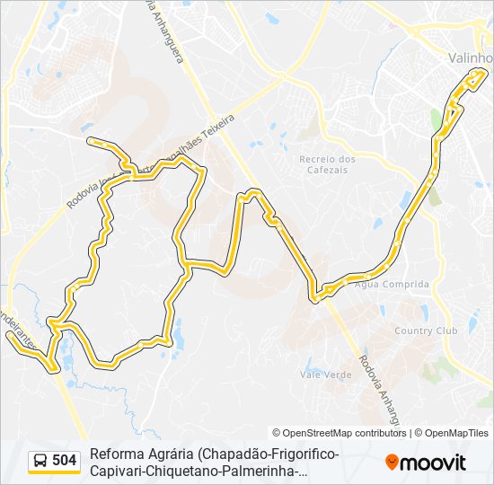 Mapa de 504 de autobús