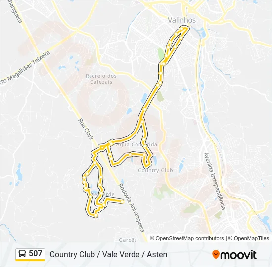 507 Bus Line Map