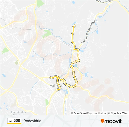508 Bus Line Map