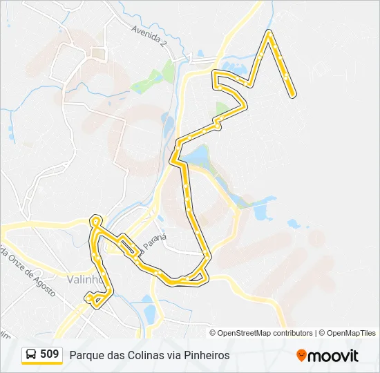 509 Bus Line Map