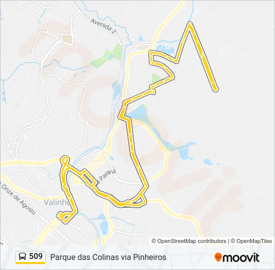 509 Bus Line Map