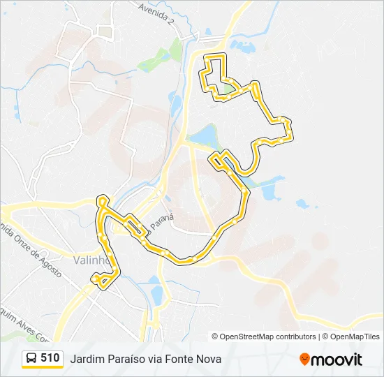 510 Bus Line Map