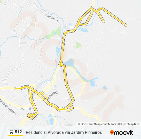 512 Bus Line Map