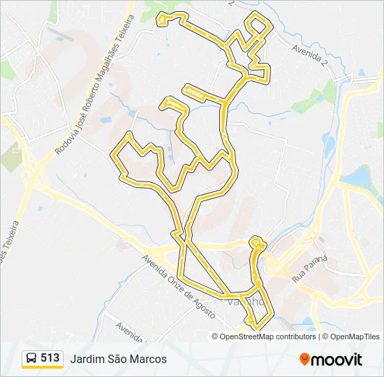 513 Bus Line Map