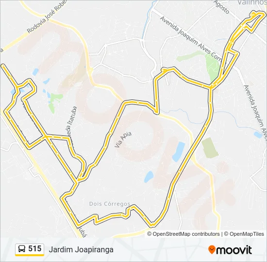 515 Bus Line Map