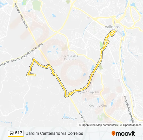 517 Bus Line Map