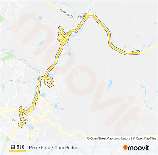 518 Bus Line Map