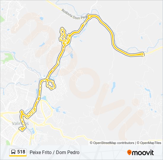 518 bus Line Map