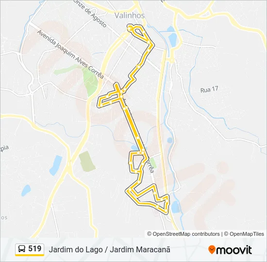 519 Bus Line Map