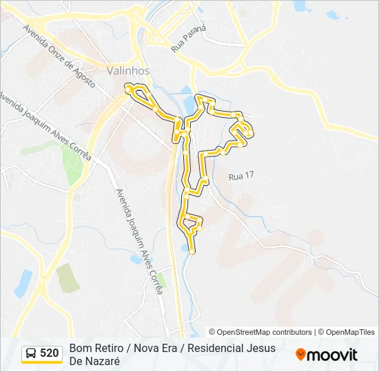 520 Bus Line Map