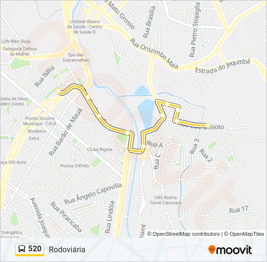 520 Bus Line Map