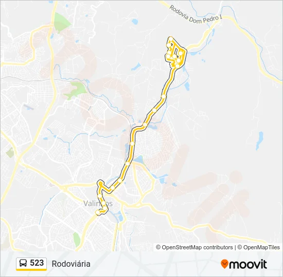 523 Bus Line Map