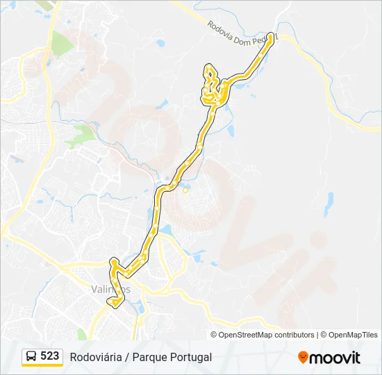 523 Bus Line Map