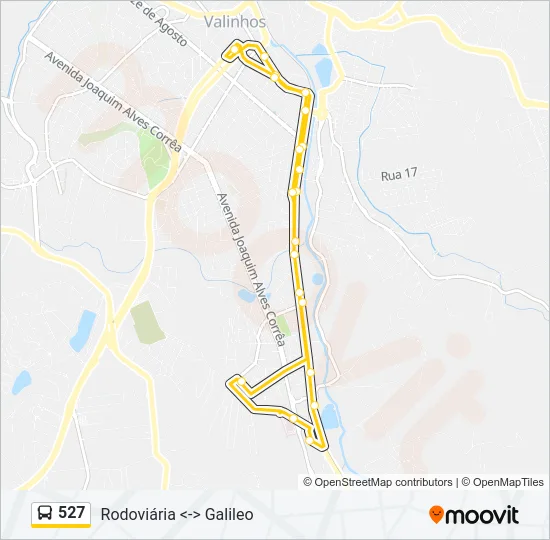 527 Bus Line Map
