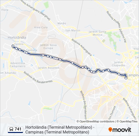 Mapa da linha 741 de 