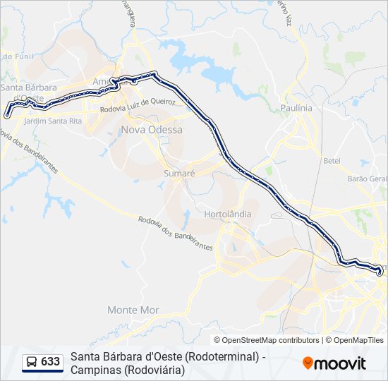 633 Route: Schedules, Stops & Maps - Santa Bárbara D'Oeste (Updated)