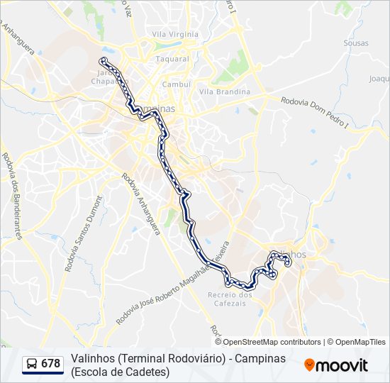 678 bus Line Map