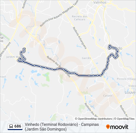 Mapa da linha 686 de 