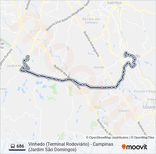 Como chegar até Cidade de Vinhedo de Ônibus?