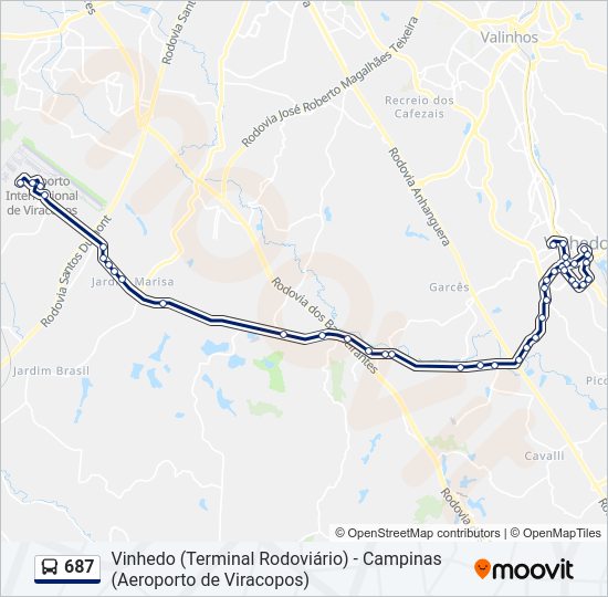 Mapa da linha 687 de 