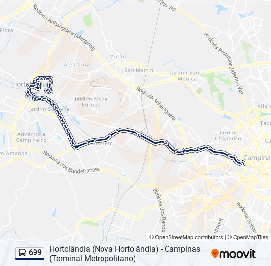 699 bus Line Map