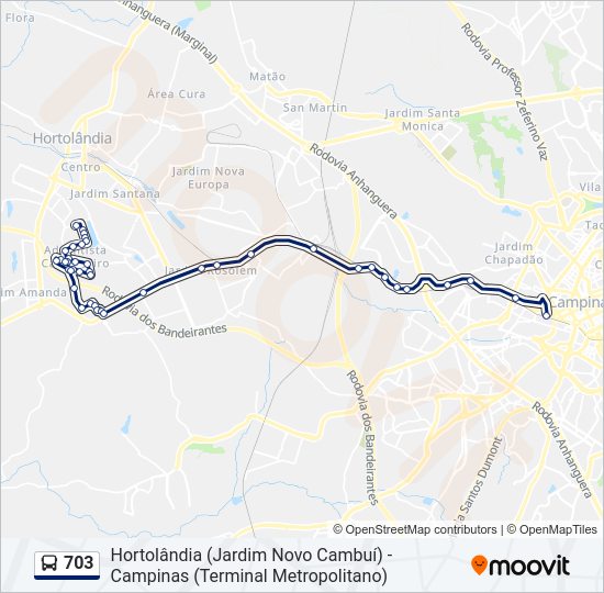 Mapa da linha 703 de 
