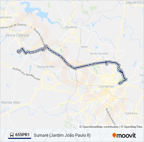 655PR1 bus Line Map