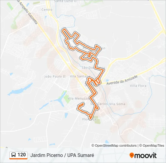 120 Bus Line Map