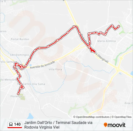 140 Bus Line Map