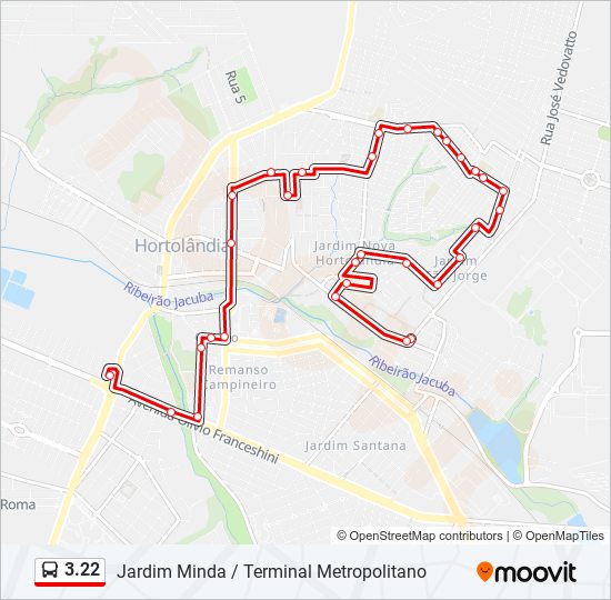 Mapa de 3.22 de autobús