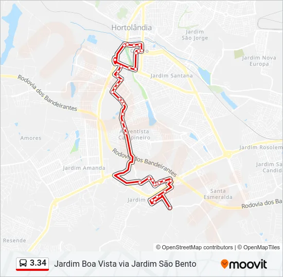 3.34 Bus Line Map