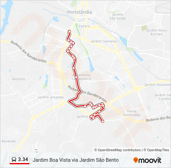 3.34 Bus Line Map