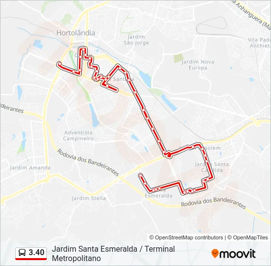 3.40 Bus Line Map