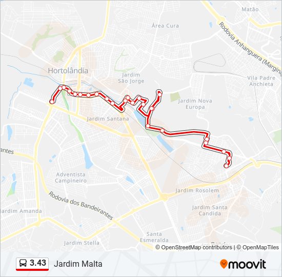 3.43 bus Line Map