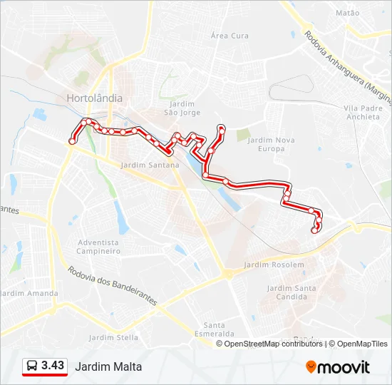 3.43 Bus Line Map