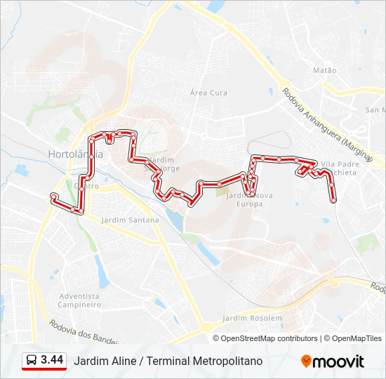 3.44 Bus Line Map