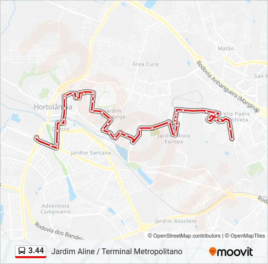 3.44 Bus Line Map