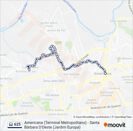 625  Line Map