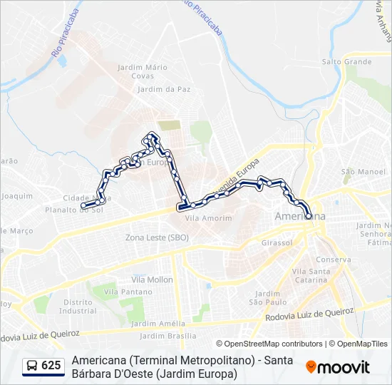 625  Line Map