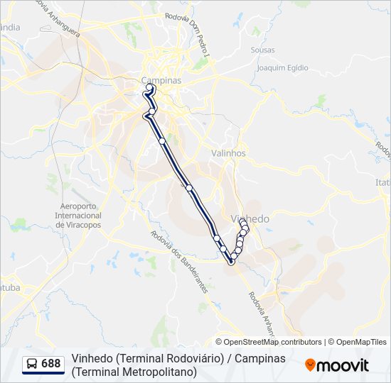 Mapa da linha 688 de 