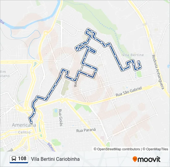 108 Bus Line Map