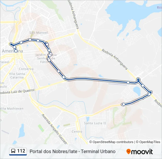 112 Bus Line Map