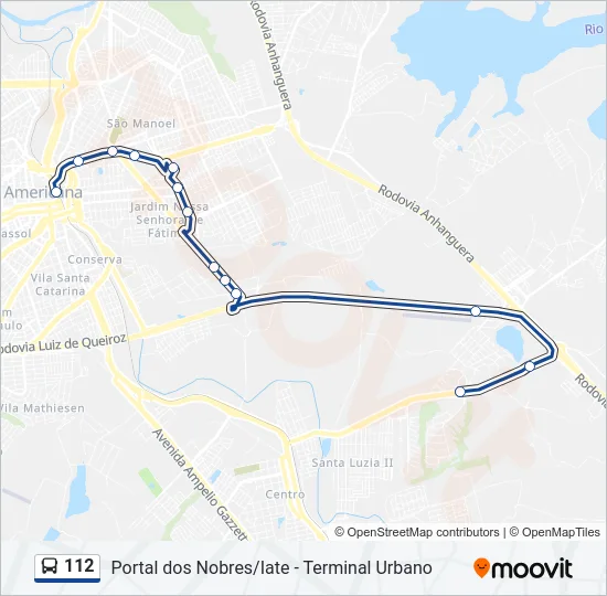 112 Bus Line Map
